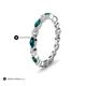 5 - Mira 1.22 ctw Marquise London Blue Topaz and Round Natural Diamond Women Stackable Eternity Band 