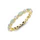 3 - Mira 0.86 ctw Marquise Opal and Round Natural Diamond Women Stackable Eternity Band 