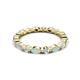 4 - Mira 0.86 ctw Marquise Opal and Round Natural Diamond Women Stackable Eternity Band 