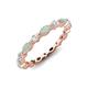 3 - Mira 0.86 ctw Marquise Opal and Round Natural Diamond Women Stackable Eternity Band 