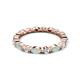 4 - Mira 0.86 ctw Marquise Opal and Round Natural Diamond Women Stackable Eternity Band 