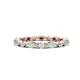 1 - Mira 0.86 ctw Marquise Opal and Round Natural Diamond Women Stackable Eternity Band 