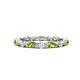 1 - Mira 1.04 ctw Marquise Peridot and Round Natural Diamond Women Stackable Eternity Band 