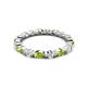 4 - Mira 1.04 ctw Marquise Peridot and Round Natural Diamond Women Stackable Eternity Band 