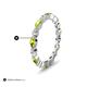 5 - Mira 1.04 ctw Marquise Peridot and Round Natural Diamond Women Stackable Eternity Band 