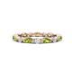 1 - Mira 1.04 ctw Marquise Peridot and Round Natural Diamond Women Stackable Eternity Band 
