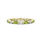 1 - Mira 1.04 ctw Marquise Peridot and Round Natural Diamond Women Stackable Eternity Band 