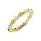 3 - Mira 1.04 ctw Marquise Peridot and Round Natural Diamond Women Stackable Eternity Band 