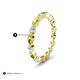5 - Mira 1.04 ctw Marquise Peridot and Round Natural Diamond Women Stackable Eternity Band 