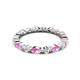 4 - Mira 1.31 ctw Marquise Pink Sapphire and Round Natural Diamond Women Stackable Eternity Band 
