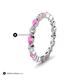 5 - Mira 1.31 ctw Marquise Pink Sapphire and Round Natural Diamond Women Stackable Eternity Band 