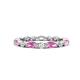 1 - Mira 1.31 ctw Marquise Pink Sapphire and Round Natural Diamond Women Stackable Eternity Band 