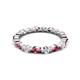 4 - Mira 0.95 ctw Marquise Pink Tourmaline and Round Natural Diamond Women Stackable Eternity Band 