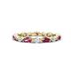 1 - Mira 0.95 ctw Marquise Pink Tourmaline and Round Natural Diamond Women Stackable Eternity Band 