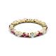 4 - Mira 0.95 ctw Marquise Pink Tourmaline and Round Natural Diamond Women Stackable Eternity Band 