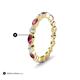 5 - Mira 0.95 ctw Marquise Pink Tourmaline and Round Natural Diamond Women Stackable Eternity Band 