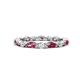 1 - Mira 0.95 ctw Marquise Pink Tourmaline and Round Natural Diamond Women Stackable Eternity Band 
