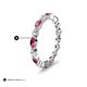 5 - Mira 0.95 ctw Marquise Pink Tourmaline and Round Natural Diamond Women Stackable Eternity Band 