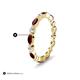 5 - Mira 1.13 ctw Marquise Red Garnet and Round Natural Diamond Women Stackable Eternity Band 