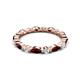 4 - Mira 1.13 ctw Marquise Red Garnet and Round Natural Diamond Women Stackable Eternity Band 