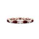 1 - Mira 1.13 ctw Marquise Red Garnet and Round Natural Diamond Women Stackable Eternity Band 