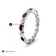 5 - Mira 1.13 ctw Marquise Red Garnet and Round Natural Diamond Women Stackable Eternity Band 