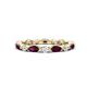 1 - Mira 1.22 ctw Marquise Rhodolite Garnet and Round Natural Diamond Women Stackable Eternity Band 