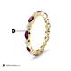 5 - Mira 1.22 ctw Marquise Rhodolite Garnet and Round Natural Diamond Women Stackable Eternity Band 