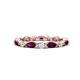 1 - Mira 1.22 ctw Marquise Rhodolite Garnet and Round Natural Diamond Women Stackable Eternity Band 