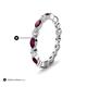 5 - Mira 1.22 ctw Marquise Rhodolite Garnet and Round Natural Diamond Women Stackable Eternity Band 