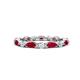 1 - Mira 1.31 ctw Marquise Ruby and Round Natural Diamond Women Stackable Eternity Band 