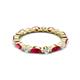 4 - Mira 1.31 ctw Marquise Ruby and Round Natural Diamond Women Stackable Eternity Band 
