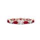 1 - Mira 1.31 ctw Marquise Ruby and Round Natural Diamond Women Stackable Eternity Band 
