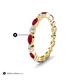5 - Mira 1.31 ctw Marquise Ruby and Round Natural Diamond Women Stackable Eternity Band 