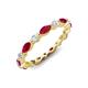 3 - Mira 1.31 ctw Marquise Ruby and Round Natural Diamond Women Stackable Eternity Band 