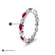 5 - Mira 1.31 ctw Marquise Ruby and Round Natural Diamond Women Stackable Eternity Band 