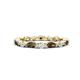 1 - Mira 0.86 ctw Marquise Smoky Quartz and Round Natural Diamond Women Stackable Eternity Band 
