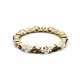 4 - Mira 0.86 ctw Marquise Smoky Quartz and Round Natural Diamond Women Stackable Eternity Band 
