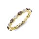 3 - Mira 0.86 ctw Marquise Smoky Quartz and Round Natural Diamond Women Stackable Eternity Band 