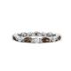 1 - Mira 0.86 ctw Marquise Smoky Quartz and Round Natural Diamond Women Stackable Eternity Band 
