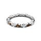 4 - Mira 0.86 ctw Marquise Smoky Quartz and Round Natural Diamond Women Stackable Eternity Band 