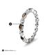 5 - Mira 0.86 ctw Marquise Smoky Quartz and Round Natural Diamond Women Stackable Eternity Band 