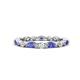 1 - Mira 0.95 ctw Marquise Tanzanite and Round Natural Diamond Women Stackable Eternity Band 
