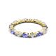 4 - Mira 0.95 ctw Marquise Tanzanite and Round Natural Diamond Women Stackable Eternity Band 