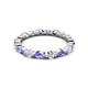 4 - Mira 0.95 ctw Marquise Tanzanite and Round Natural Diamond Women Stackable Eternity Band 