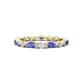 1 - Mira 0.95 ctw Marquise Tanzanite and Round Natural Diamond Women Stackable Eternity Band 