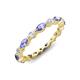 3 - Mira 0.95 ctw Marquise Tanzanite and Round Natural Diamond Women Stackable Eternity Band 