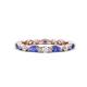 1 - Mira 0.95 ctw Marquise Tanzanite and Round Natural Diamond Women Stackable Eternity Band 
