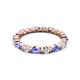 4 - Mira 0.95 ctw Marquise Tanzanite and Round Natural Diamond Women Stackable Eternity Band 