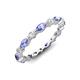 3 - Mira 0.95 ctw Marquise Tanzanite and Round Natural Diamond Women Stackable Eternity Band 